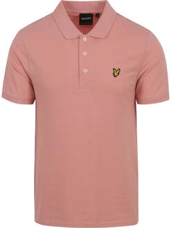 Lyle & Scott merk borstlogo palmroze poloshirt - maat