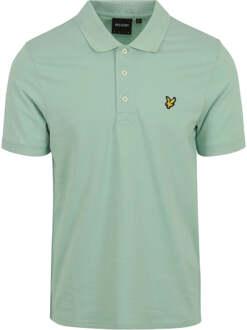 Lyle & Scott merk borstlogo turquoise schaduwpoloshirt Groen