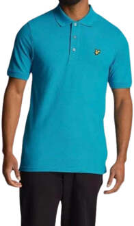 Lyle & Scott merk borstlogo vrijetijdsblauw poloshirt