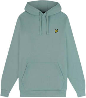 Lyle & Scott merklogo leisteenblauwe hoodie - maat