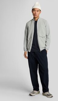 Lyle & Scott Milano Hybride Volledige Rits Gebreide Jas - Grijs - maat L