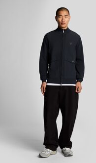 Lyle & Scott Milano Hybride Volledige Ritssluiting Gebreid Jack - Marineblauw Navy - 2XL