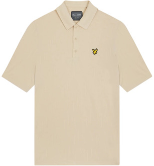 Lyle & Scott Monogram Jacquard Polo Shirt Lyle & Scott , Beige , Heren - 2Xl,Xl,L,M,S