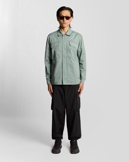 Lyle & Scott Multi Pocket Full Zip Overshirt - Blauw - maat S Mint