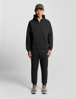Lyle & Scott neopreen hoodie met volledige ritssluiting - zwart - maat S