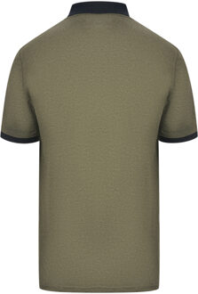 Lyle & Scott Olive Green Block Marl Polo Shirt - maat S Groen