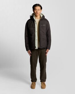 Lyle & Scott omkeerbaar geïsoleerd jack - zwart Wit/Zwart