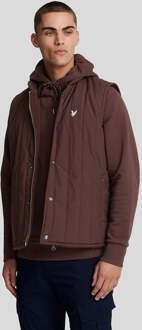 Lyle & Scott omkeerbaar gewatteerd gilet - rubberrood
