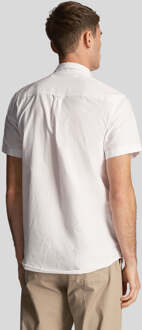 Lyle & Scott Oxford overhemd met korte mouwen voor heren in het wit