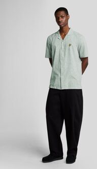 Lyle & Scott Oxford overhemd met revers van linnenmix - groen