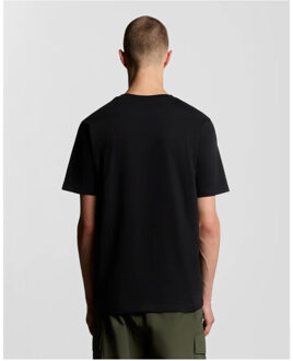 Lyle&scott plain t-shirt t-shirts ts400vog - maat L Zwart