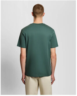Lyle&scott plain t-shirt t-shirts ts400vog - maat M Groen