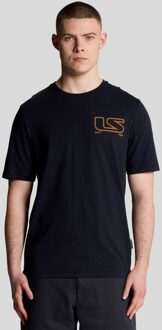 Lyle & Scott Polaroid Graphic T-Shirt - Donker Marineblauw
