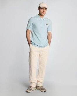 Lyle & Scott Polo Shirt met Contrast - Lichtblauw