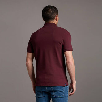 Lyle & Scott Polo SS Plain Polo Shirt Rood - maat XL Bourgogne