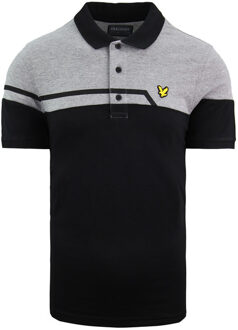 Lyle & Scott polo zwart/grijs - M