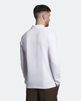 Lyle & Scott Poloshirt met lange mouwen in Wit - maat S