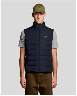 Lyle&scott quilted gilet bodywarmers jk2401v - maat M Blauw