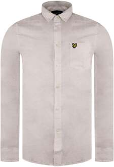 Lyle & Scott Regular Fit Heren Oxford Overhemd Crème - L