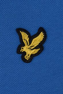 Lyle & Scott Regular fit polo van biologisch piqué katoen met logo Donkerblauw