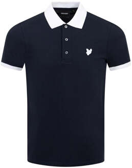 Lyle & Scott Ringer donker marineblauw poloshirt - maat Navy