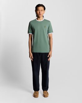Lyle & Scott Ringer katoenen T-shirt met ronde hals - Groen
