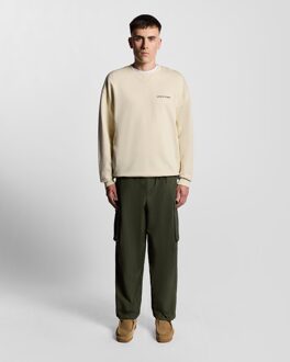 Lyle & Scott Script Brushback Fleece Sweatshirt - Beige - L