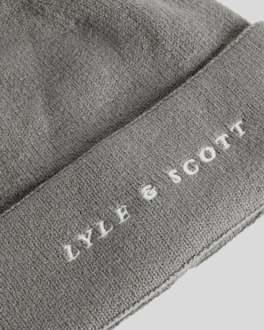 Lyle & Scott Script Logo Beanie - Grijs
