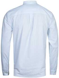 Lyle & Scott Seersucker Poolblauw overhemd met lange mouwen - XS