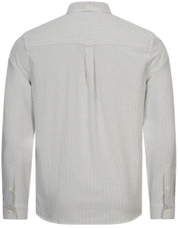 Lyle & Scott Seersucker Strike wit overhemd met lange mouwen