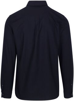 Lyle & Scott Shirt Plain Oxford Navy Donkerblauw - L,M,S