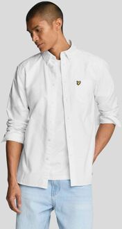 Lyle & Scott Shirt Plain Oxford White Wit - L,M,XL