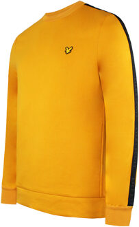 Lyle & Scott Sleeve Tape Crew - Geel - Heren - Maat: S
