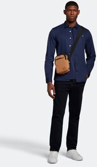Lyle & Scott slim-fit popeline overhemd met lange mouwen in marineblauw Navy