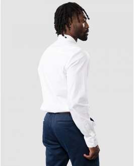 Lyle & Scott slim-fit popeline overhemd met lange mouwen in wit - maat