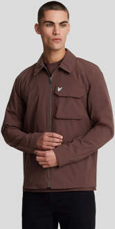 Lyle & Scott Softshell Overshirt met Zakken - Rubber Rood
