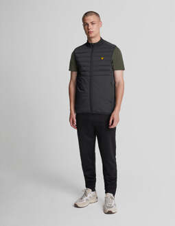 Lyle & Scott Sport Hybrid Dubbele Baffle Gilet Zwart