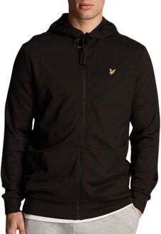 Lyle & Scott Sports Full Zip Fly Fleece Hoodie Sweatvest Heren zwart - M