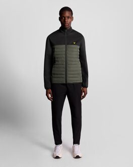 Lyle & Scott Sports Hybrid Fleecejack - Zwart Zwart/Donkergrijs