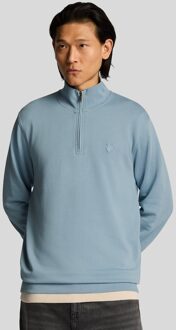Lyle & Scott Superfine Katoen 1/4 Zip Sweatshirt - Blauw Ash