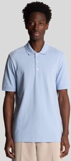 Lyle & Scott Superfine Katoenen Poloshirt - Brunnera Blauw