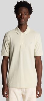Lyle & Scott Superfine Katoenen Poloshirt - Celadon Tint Geel