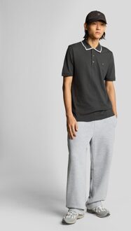 Lyle & Scott Superfine katoenen poloshirt met punt - grijs