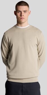 Lyle & Scott Superfine Katoenen Ronde Hals Sweatshirt - Wilgen Grijs