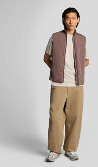 Lyle & Scott Superfine Katoenen T-shirt met Puntjes - Zand - maat