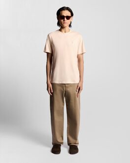 Lyle & Scott Superfine Katoenen T-shirt - Roze - maat S