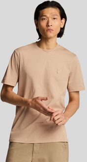 Lyle & Scott Superfine Katoenen T-shirt - Stealth Bruin
