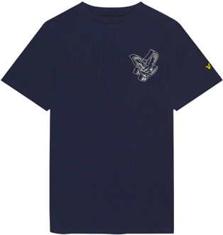 Lyle & Scott T-shirt 3D Graphic - Navy blauw - Maat 140/146