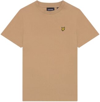 Lyle & Scott T-shirt plain - W122 Zand Storm - Maat 146/152