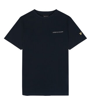 Lyle & Scott T-shirt Script - Donker navy blauw - Maat 140/146
